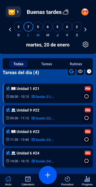 Plannea - Vista principal